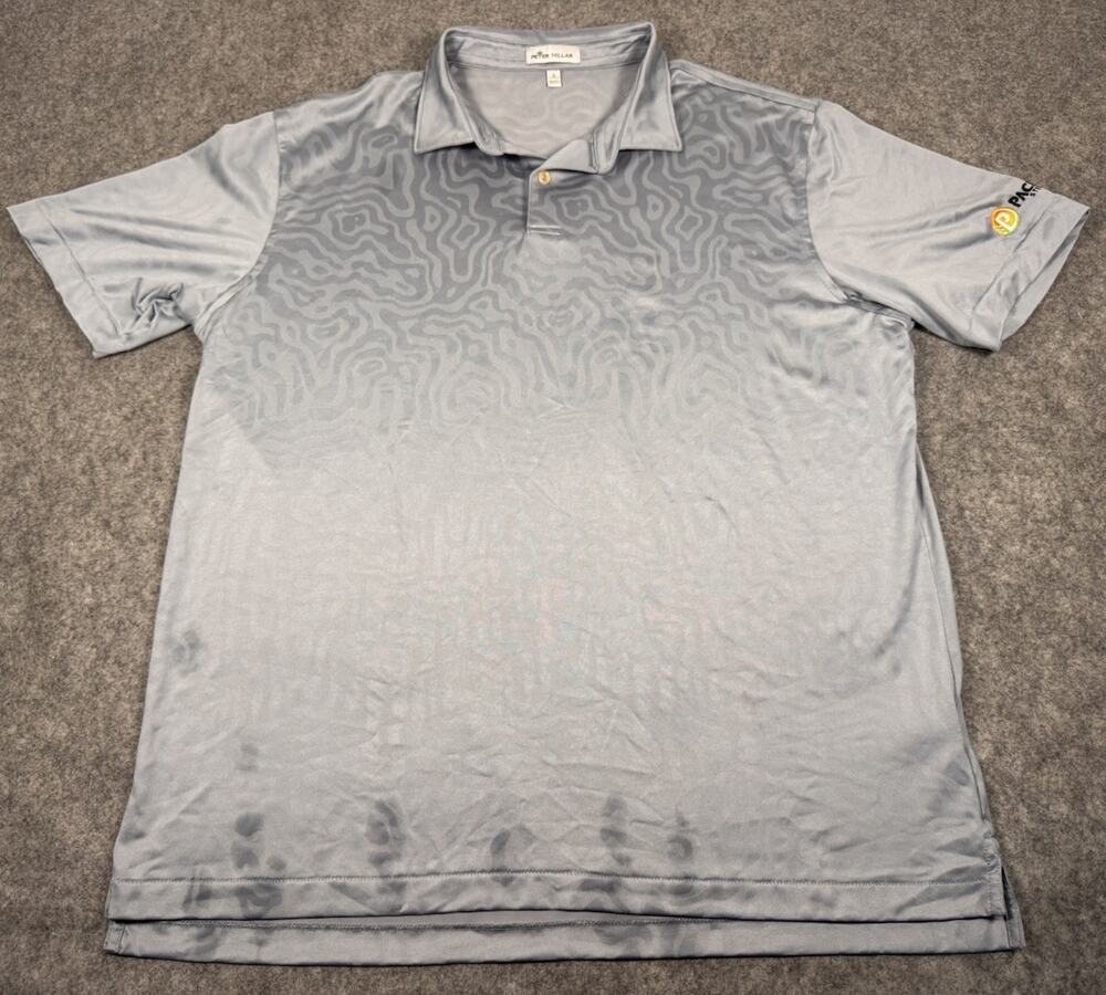 Peter Millar Summer Comfort Golf Polo Large/Gray With Pattern